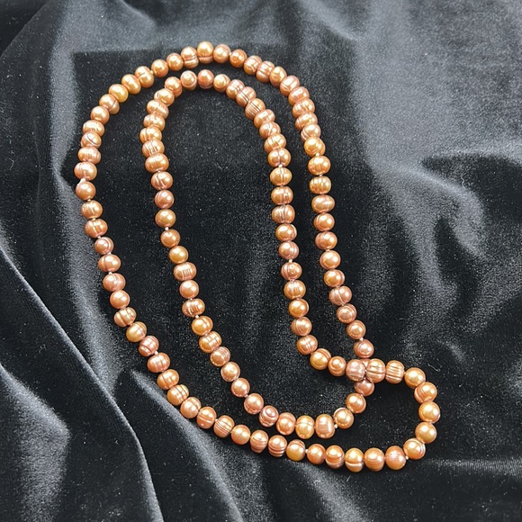 Unbranded Jewelry - #45 Vintage Brown Baroque Pearl Necklace, 17.5"